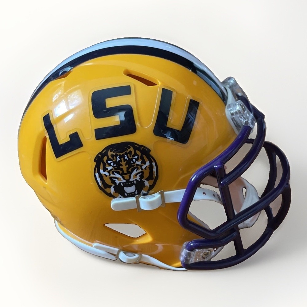LSU Tigers Riddell Speed Mini Football Helmet 3 5/8 NCAA Collectible Louisiana